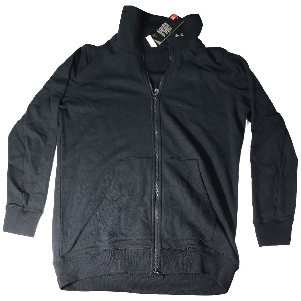 Under Armour Womens Long Neck Zip-Up Sweatshirt - Black - Medium M Other Sporting Goods Under Armour    - Simple Cell Bulk Wholesale Pricing - USA Seller