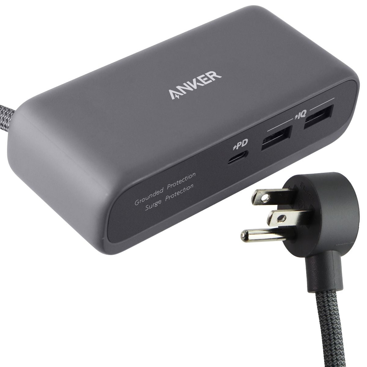 Anker 521 Power Strip with 3 Outlets / 2 USB / 1 (USB-C) - Black (A9139) Power Management - Surge Protectors, Power Strips Anker    - Simple Cell Bulk Wholesale Pricing - USA Seller