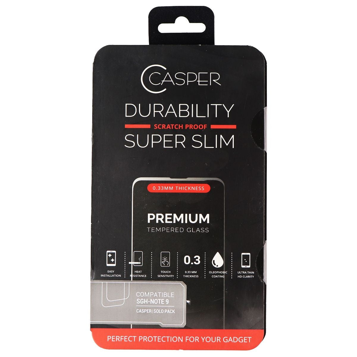 Casper Premium Tempered Glass Screen Protector for Samsung Galaxy Note9 Cell Phone - Screen Protectors Casper    - Simple Cell Bulk Wholesale Pricing - USA Seller