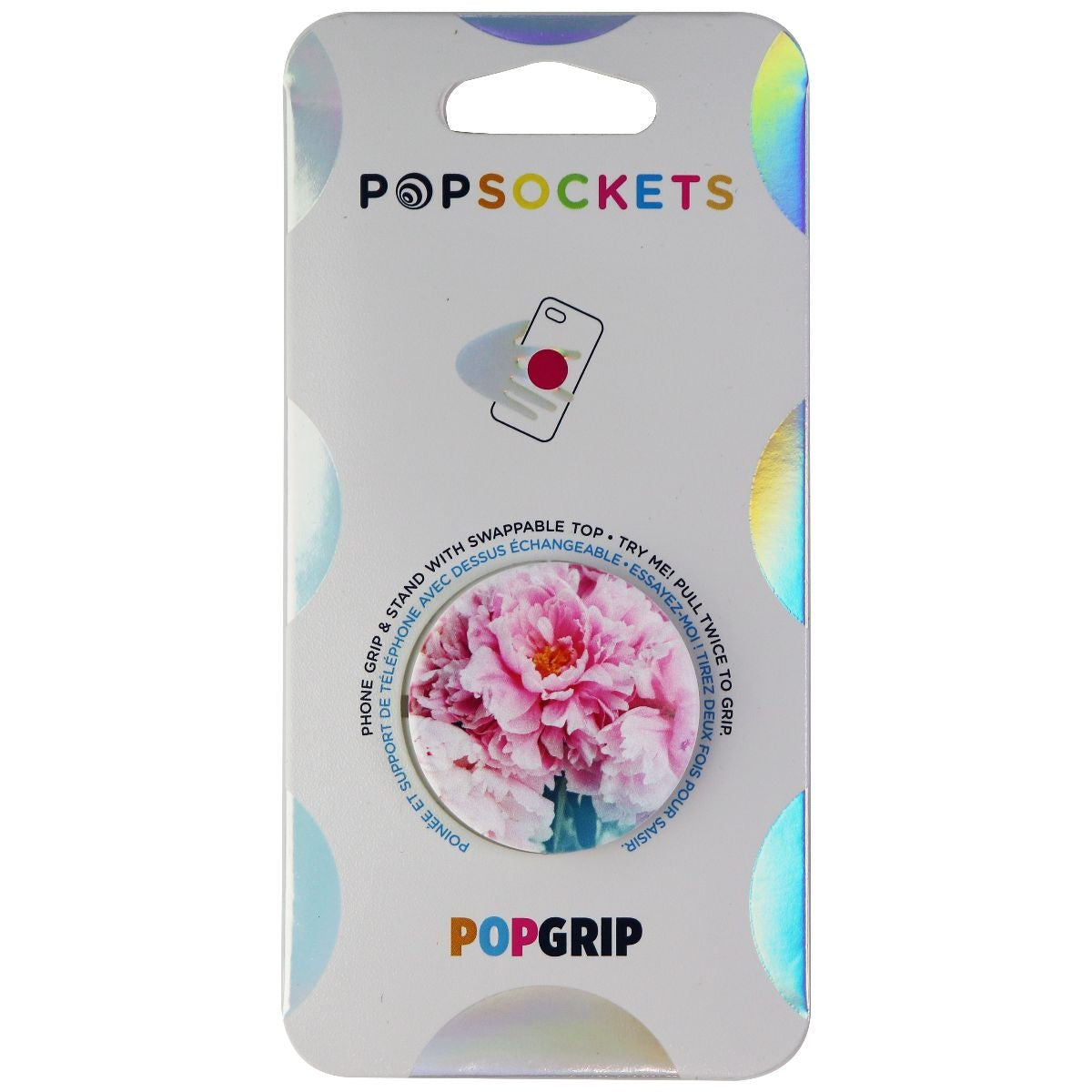 PopSockets PopGrip Expanding Stand and Grip with Swappable Top - Peony / Floral Cell Phone - Mounts & Holders PopSockets    - Simple Cell Bulk Wholesale Pricing - USA Seller