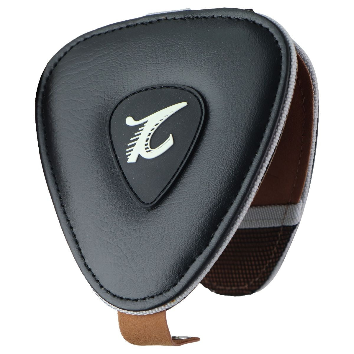 XTON Guitar Picks Holder for Acoustic & Electric Guitar - Black Leather/Brown TV, Video & Home Audio - Media Cases & Storage XTON    - Simple Cell Bulk Wholesale Pricing - USA Seller