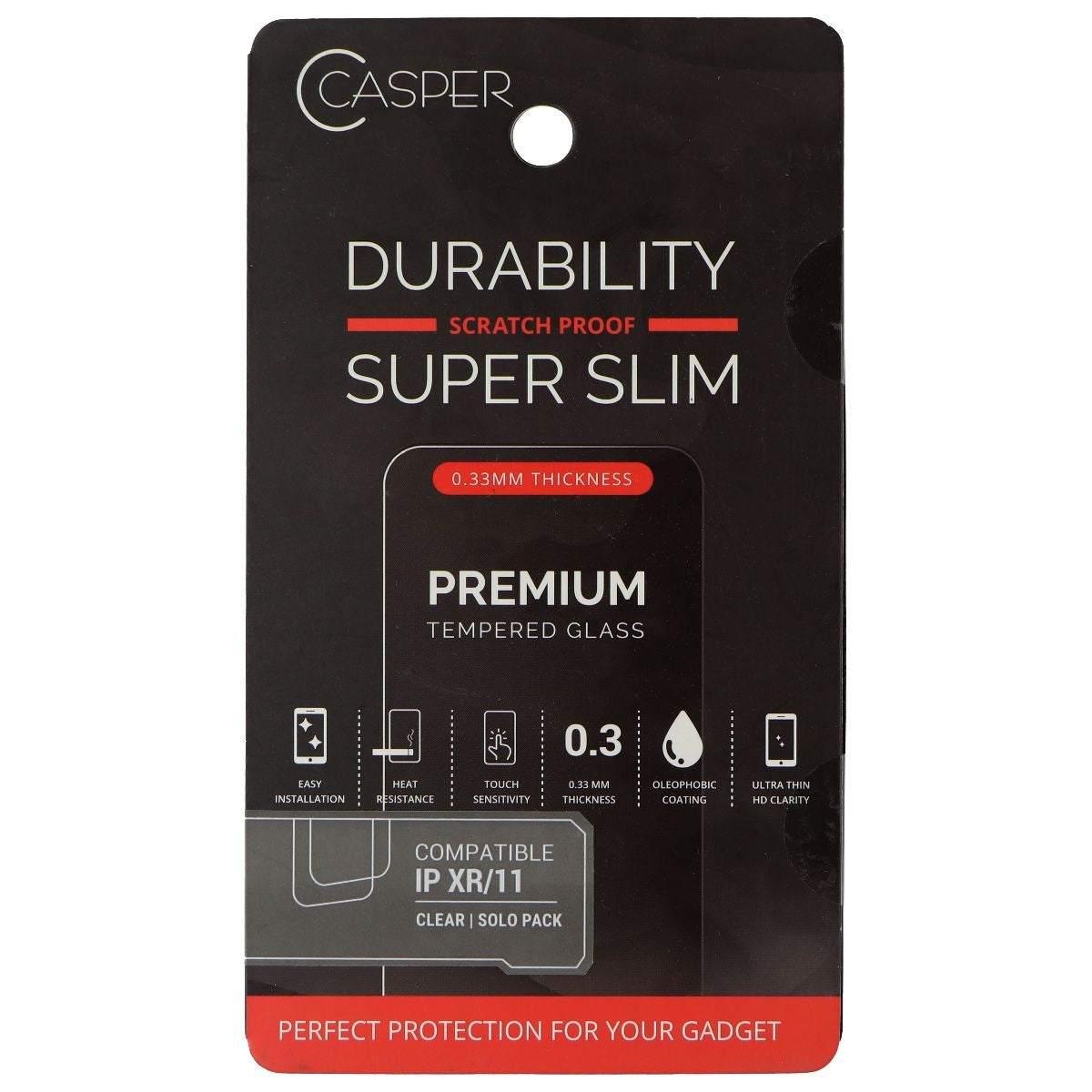 Casper Premium Tempered Glass Clear iPhone XR/11 Cell Phone - Screen Protectors Casper    - Simple Cell Bulk Wholesale Pricing - USA Seller