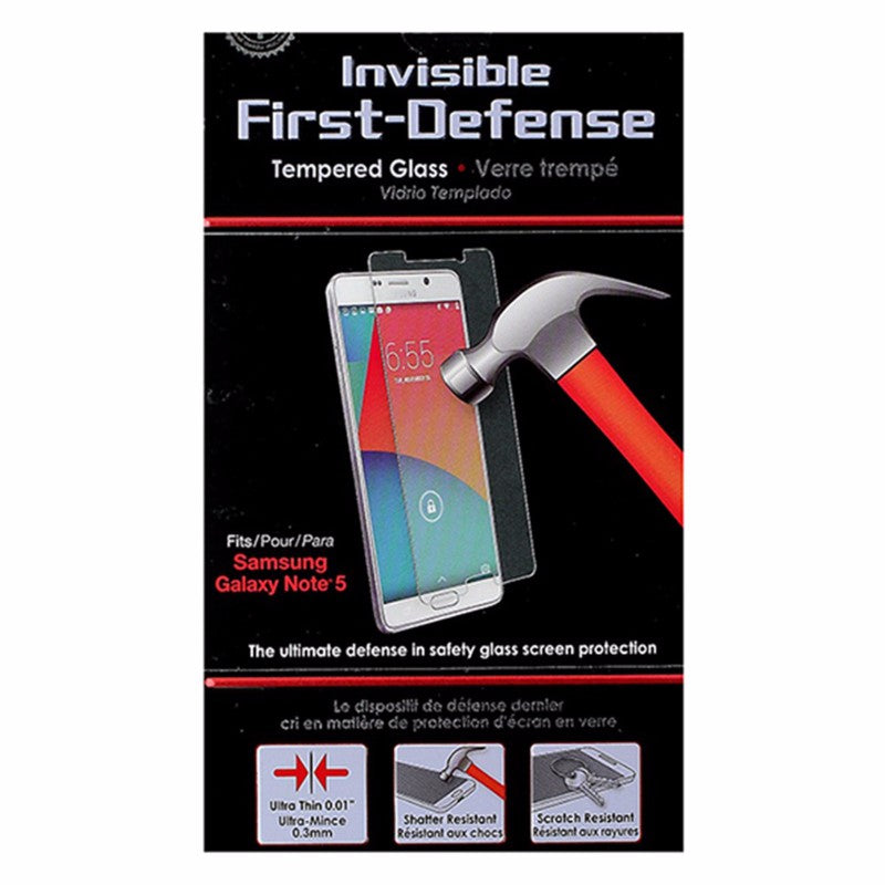 Qmadix Invisible First-Defense Tempered Glass for Samsung Galaxy Note5 - Clear Cell Phone - Screen Protectors Qmadix    - Simple Cell Bulk Wholesale Pricing - USA Seller