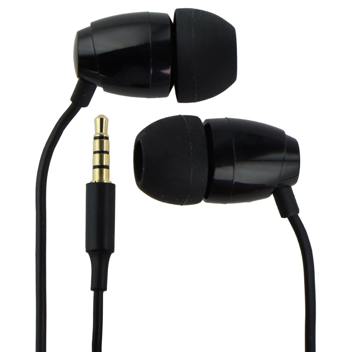 Premium Quality 3.5mm Stereo Earbud Headphones with in-Line Controls - Black Portable Audio - Headphones Unbranded    - Simple Cell Bulk Wholesale Pricing - USA Seller