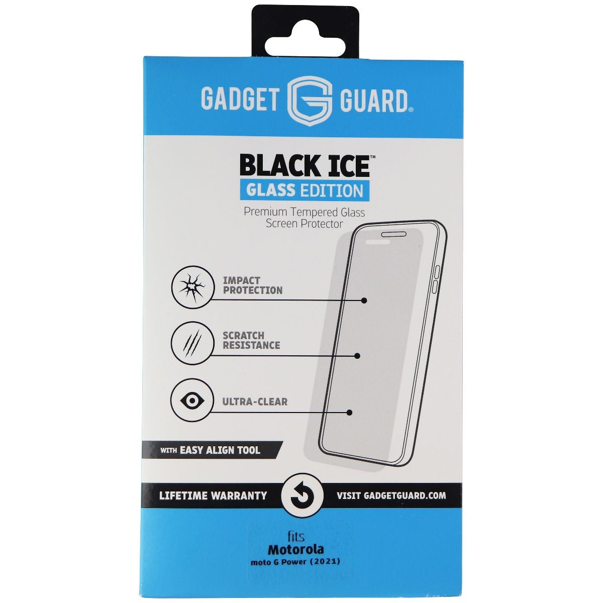 Gadget Guard Black Ice Tempered Glass for Motorola Moto G Power (2021) - Clear Cell Phone - Screen Protectors Gadget Guard    - Simple Cell Bulk Wholesale Pricing - USA Seller