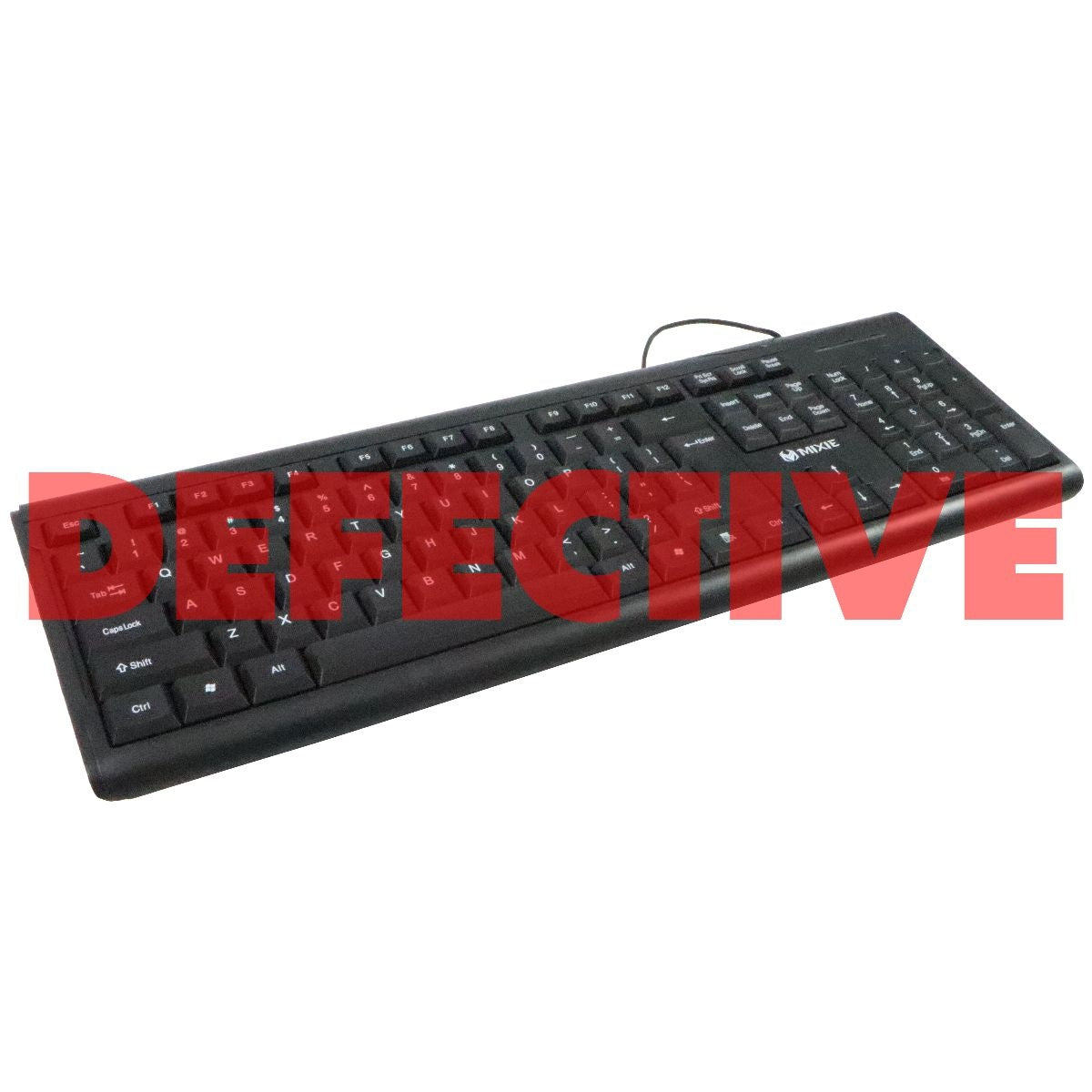 Mixie X7A Wired Standard USB Keyboard with Numberpad - Black Gaming/Console - Keyboards & Keypads Mixie    - Simple Cell Bulk Wholesale Pricing - USA Seller