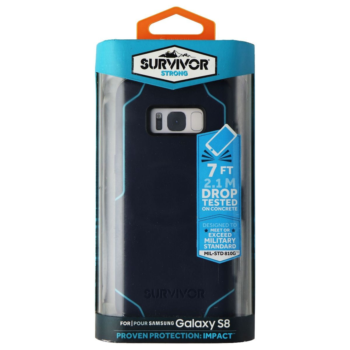 Griffin Survivor Strong Series Case for Samsung Galaxy S8 - Navy/Coral Blue Cell Phone - Cases, Covers & Skins Griffin    - Simple Cell Bulk Wholesale Pricing - USA Seller