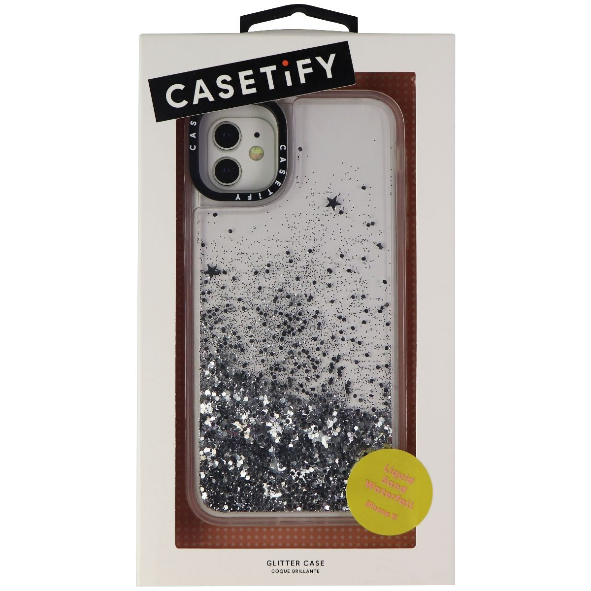 Casetify Glitter Case for Apple iPhone 11 - Monochrome Silver Cell Phone - Cases, Covers & Skins Casetify    - Simple Cell Bulk Wholesale Pricing - USA Seller