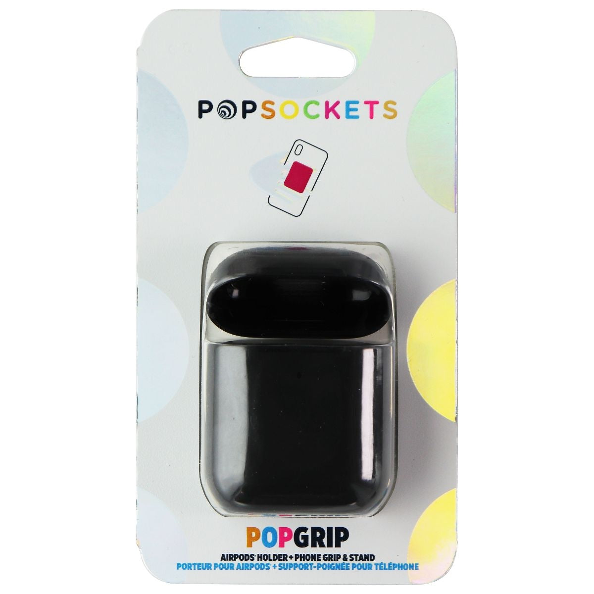 PopSockets PopGrip Series Airpods Holder + Phone Grip/Stand - Black Cell Phone - Cases, Covers & Skins PopSockets    - Simple Cell Bulk Wholesale Pricing - USA Seller