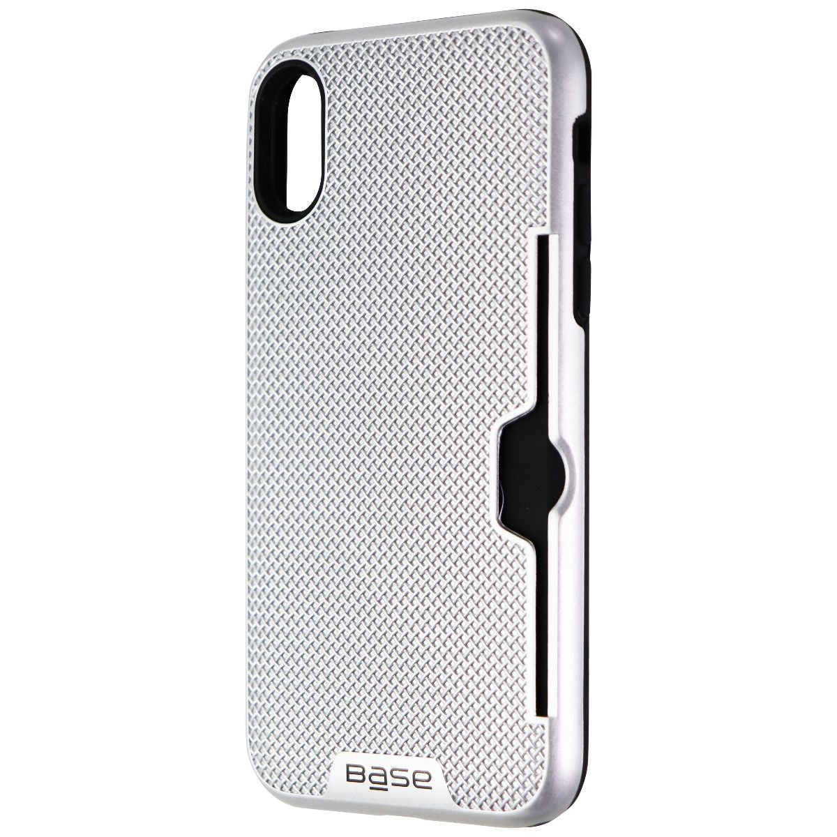 Base DuraFit Stowaway Protective Credit Card Case for iPhone Xs/X - Silver Cell Phone - Cases, Covers & Skins Base    - Simple Cell Bulk Wholesale Pricing - USA Seller