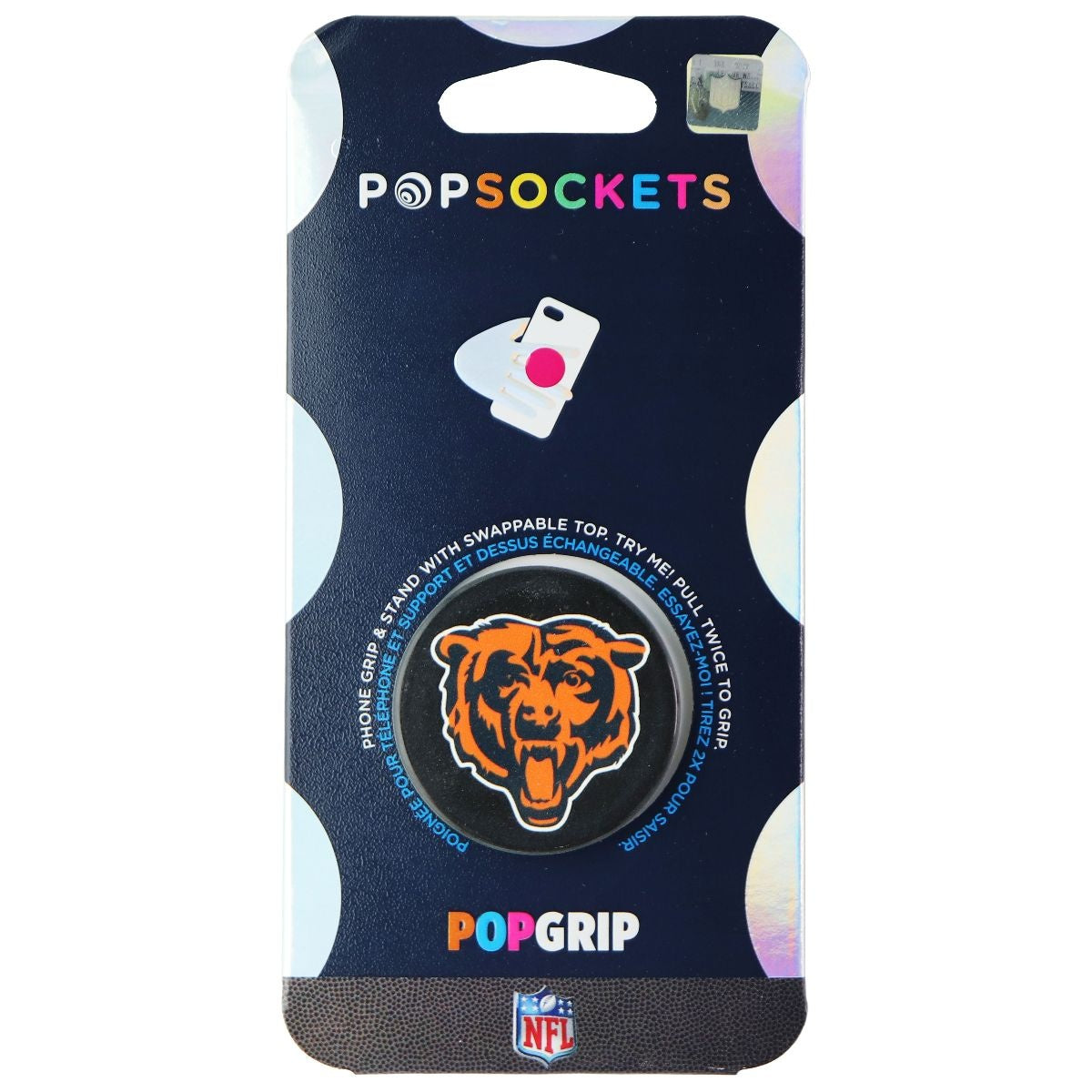 PopSockets: PopGrip with Swappable Top for Phones & Tablets - Chicago Bears Cell Phone - Mounts & Holders PopSockets    - Simple Cell Bulk Wholesale Pricing - USA Seller