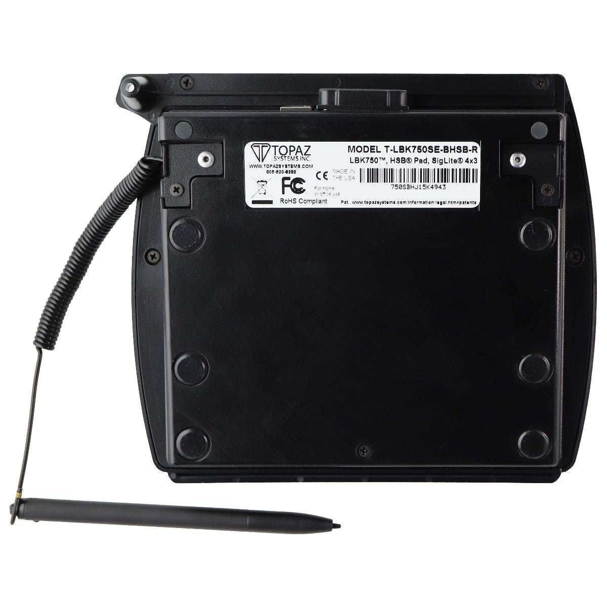 Topaz Backlit 4x3 LCD Signature Capture Pad - Dual Serial/USB (T-LBK750-BHSB-R) Computer Accessories - Other Computer Accs TOPAZ SYSTEMS INC.    - Simple Cell Bulk Wholesale Pricing - USA Seller