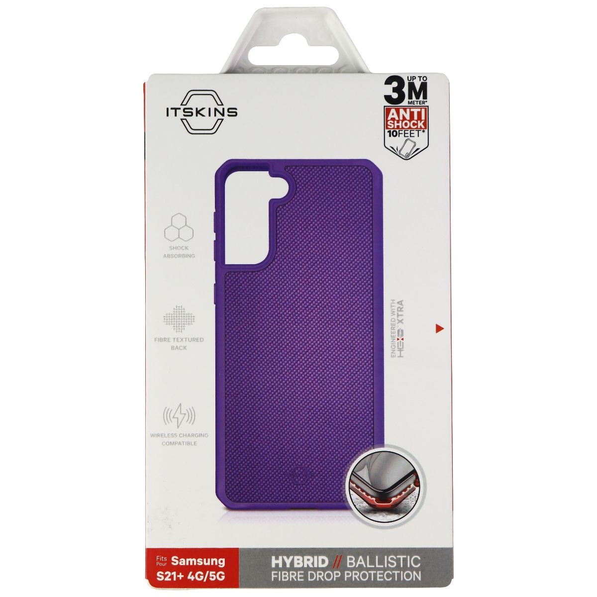 ITSKINS Hybrid Ballistic Case for Samsung Galaxy (S21+) 5G - Purple Cell Phone - Cases, Covers & Skins ITSKINS    - Simple Cell Bulk Wholesale Pricing - USA Seller
