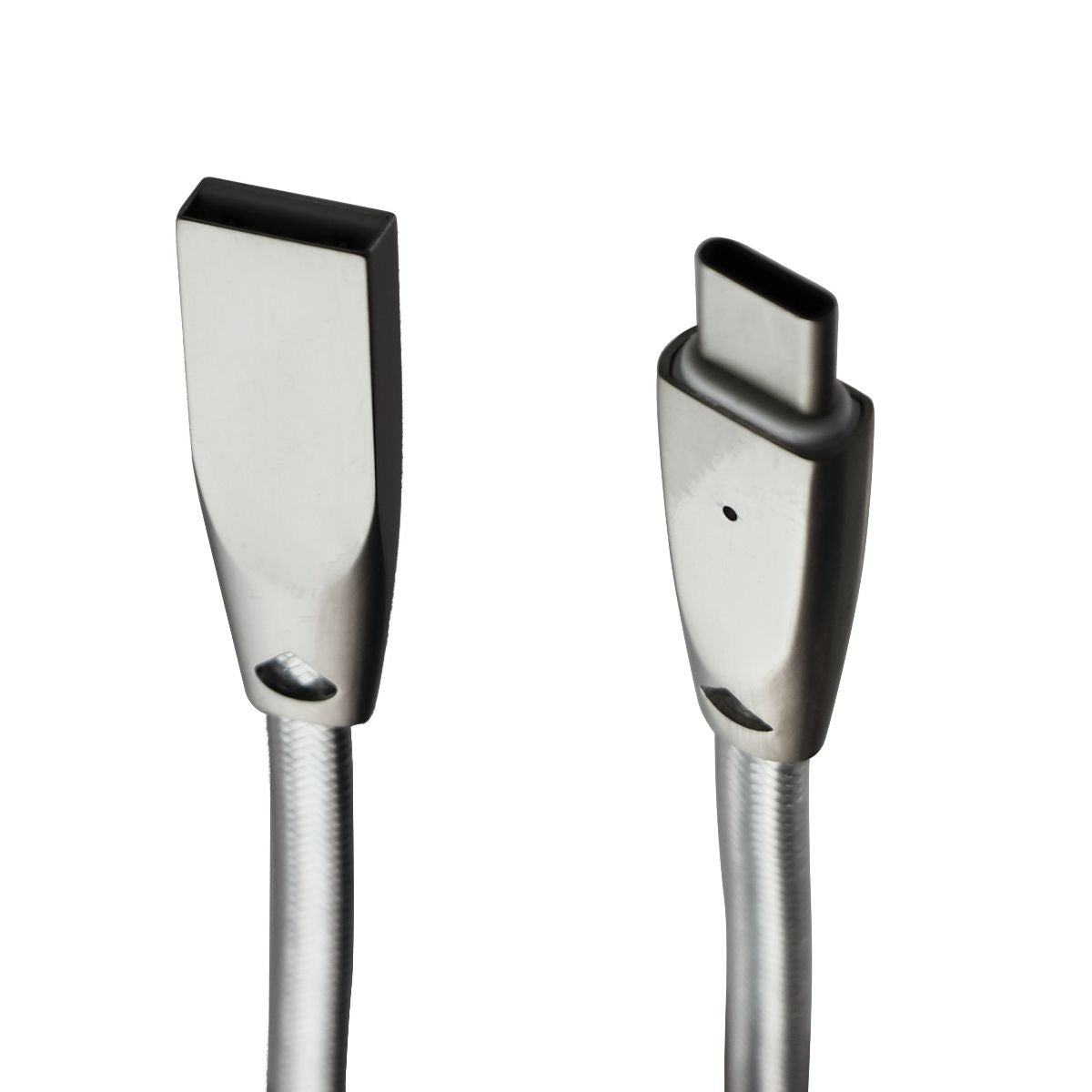 Hoco U9 (6-Ft/2M) Zinc Alloy Jelly Knitted USB-C Charge & Sync Cable - Silver Cell Phone - Cables & Adapters Hoco.    - Simple Cell Bulk Wholesale Pricing - USA Seller