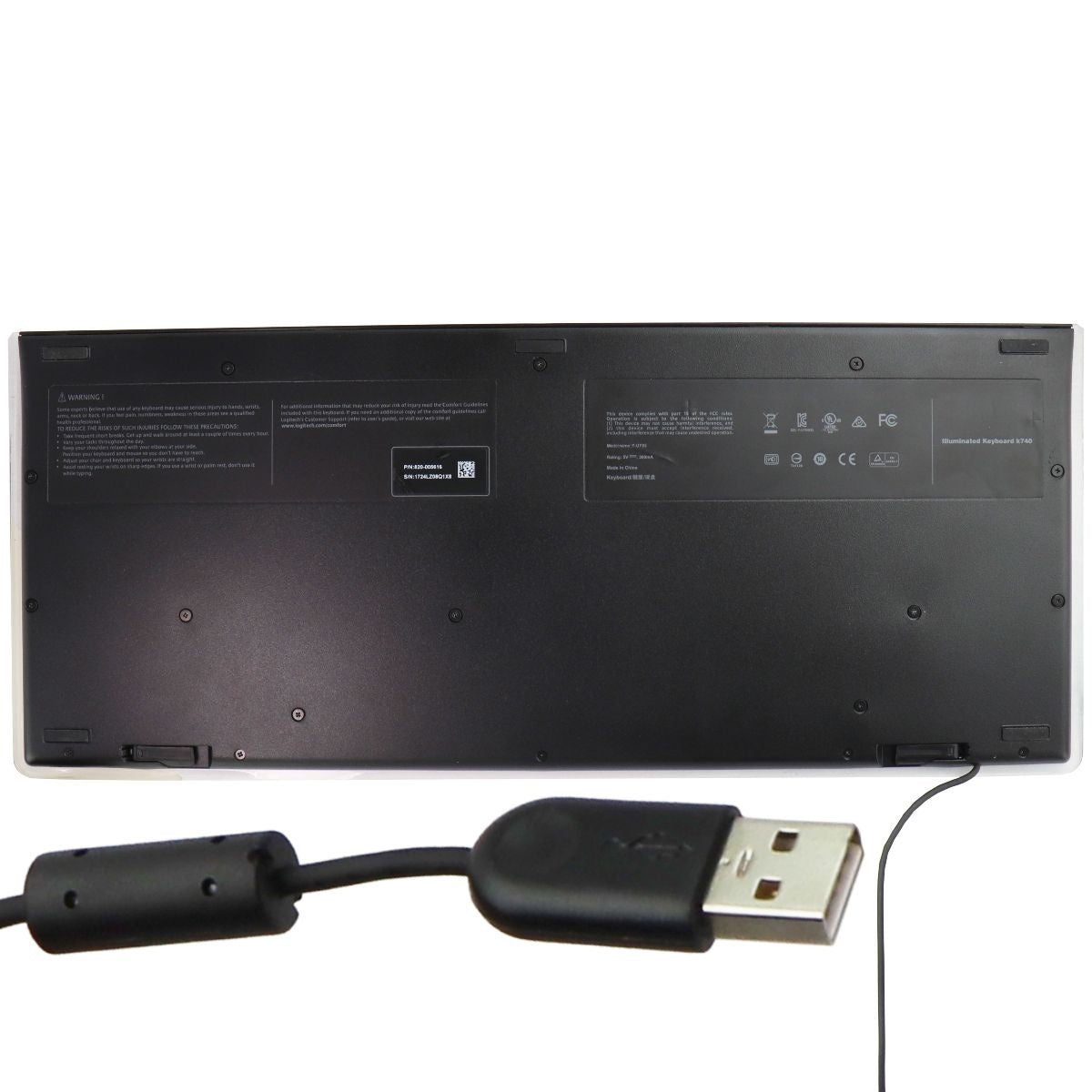 Logitech K740 Illuminated Ultra-thin Corded Keyboard with Backlighting - Black Gaming/Console - Keyboards & Keypads Logitech    - Simple Cell Bulk Wholesale Pricing - USA Seller