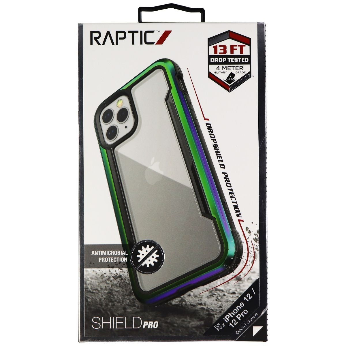 Raptic Shield Pro Case for Apple iPhone 12 & iPhone 12 Pro - Iridescent/Clear Cell Phone - Cases, Covers & Skins Raptic    - Simple Cell Bulk Wholesale Pricing - USA Seller