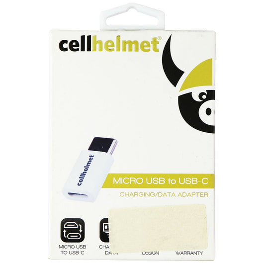 CellHelmet MicroUSB to USB-C Charging/Data Adapter - White Cell Phone - Cables & Adapters CellHelmet    - Simple Cell Bulk Wholesale Pricing - USA Seller
