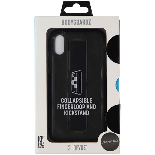 BodyGuardz SlideVue Fingerloop Case for Apple iPhone Xs and X - Black Cell Phone - Cases, Covers & Skins BODYGUARDZ    - Simple Cell Bulk Wholesale Pricing - USA Seller