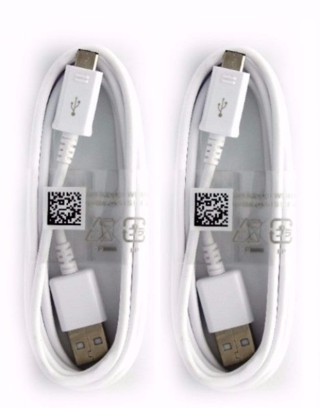 2x Samsung (EP - DG925UWE) Charge & Sync Cables for Micro USB Devices - White Cell Phone - Cables & Adapters Samsung    - Simple Cell Bulk Wholesale Pricing - USA Seller