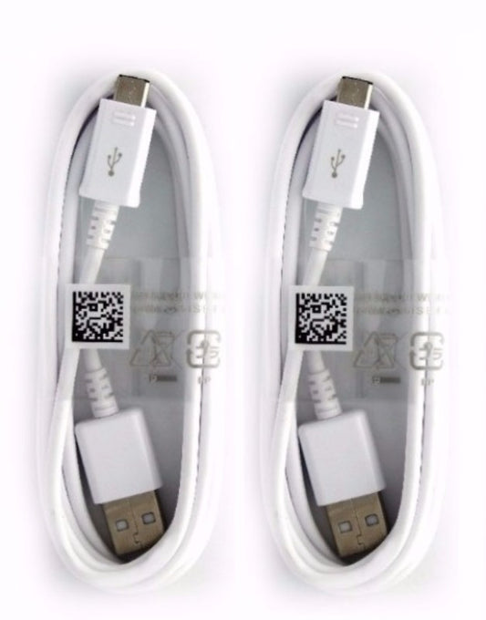 2x Samsung (EP - DG925UWE) Charge & Sync Cables for Micro USB Devices - White Cell Phone - Cables & Adapters Samsung    - Simple Cell Bulk Wholesale Pricing - USA Seller