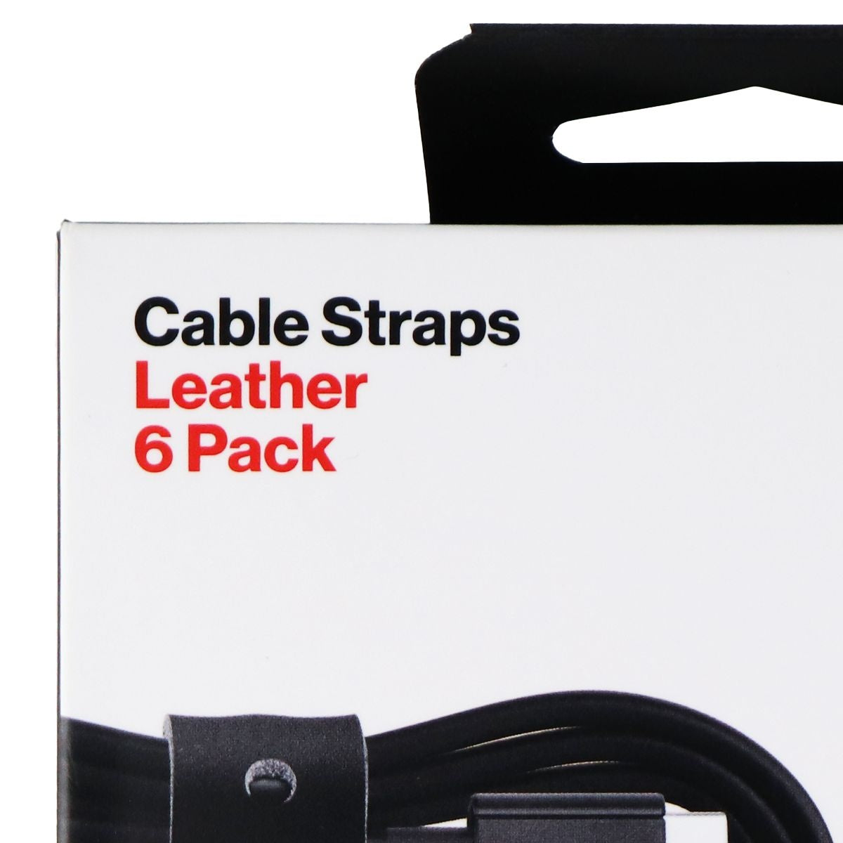 Verizon (6-Pack) of Leather Cable Straps for Cable Management - Black Leather Cell Phone - Cables & Adapters Verizon    - Simple Cell Bulk Wholesale Pricing - USA Seller