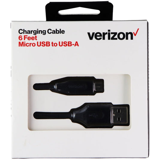 Verizon (CABMTOABLK - AL) 6Ft Charge & Sync Cable for Micro USB Devices- Black Cell Phone - Cables & Adapters Verizon    - Simple Cell Bulk Wholesale Pricing - USA Seller