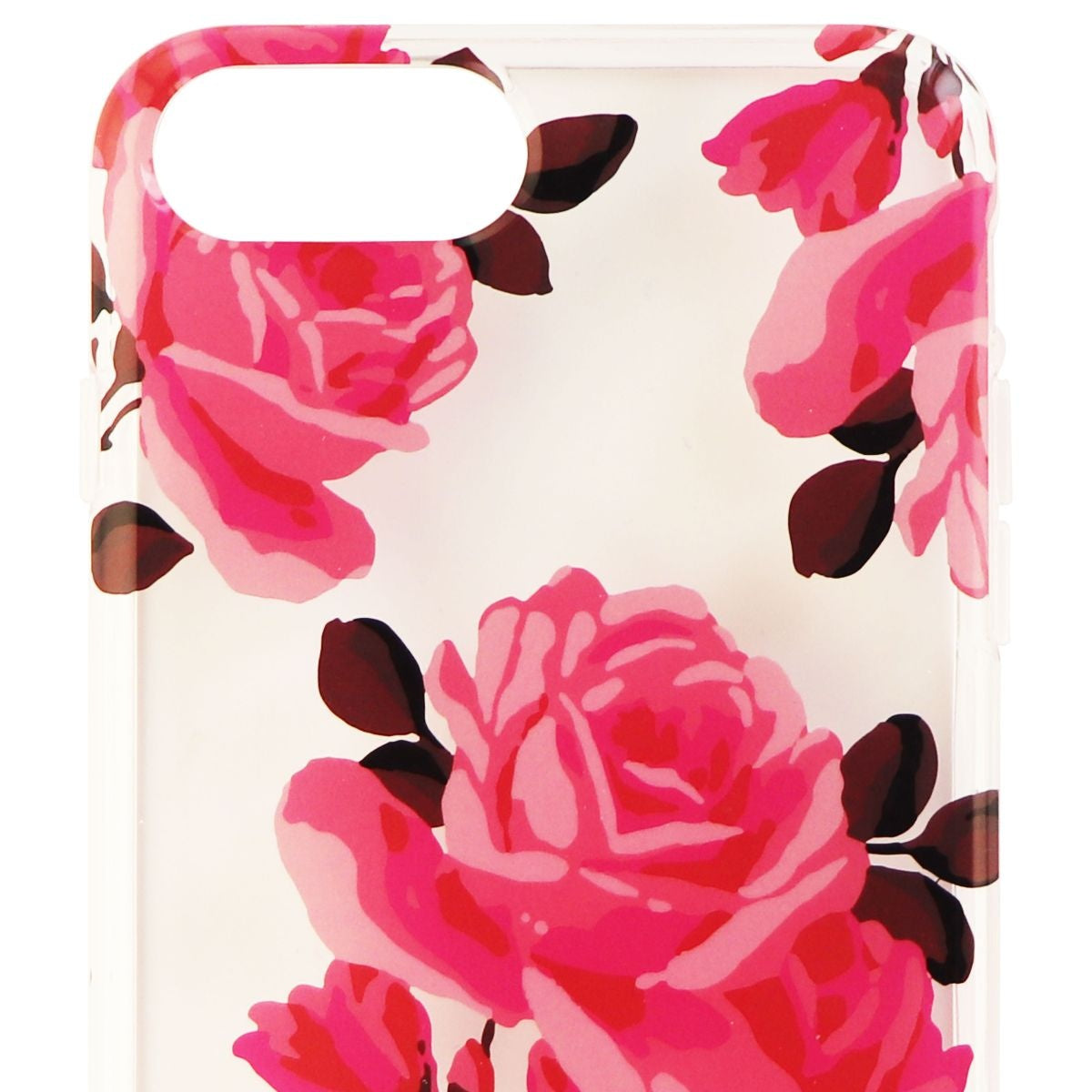 Kate Spade New York Hybrid Case for iPhone 8 Plus / 7 Plus - Clear/Pink Roses Cell Phone - Cases, Covers & Skins Kate Spade    - Simple Cell Bulk Wholesale Pricing - USA Seller