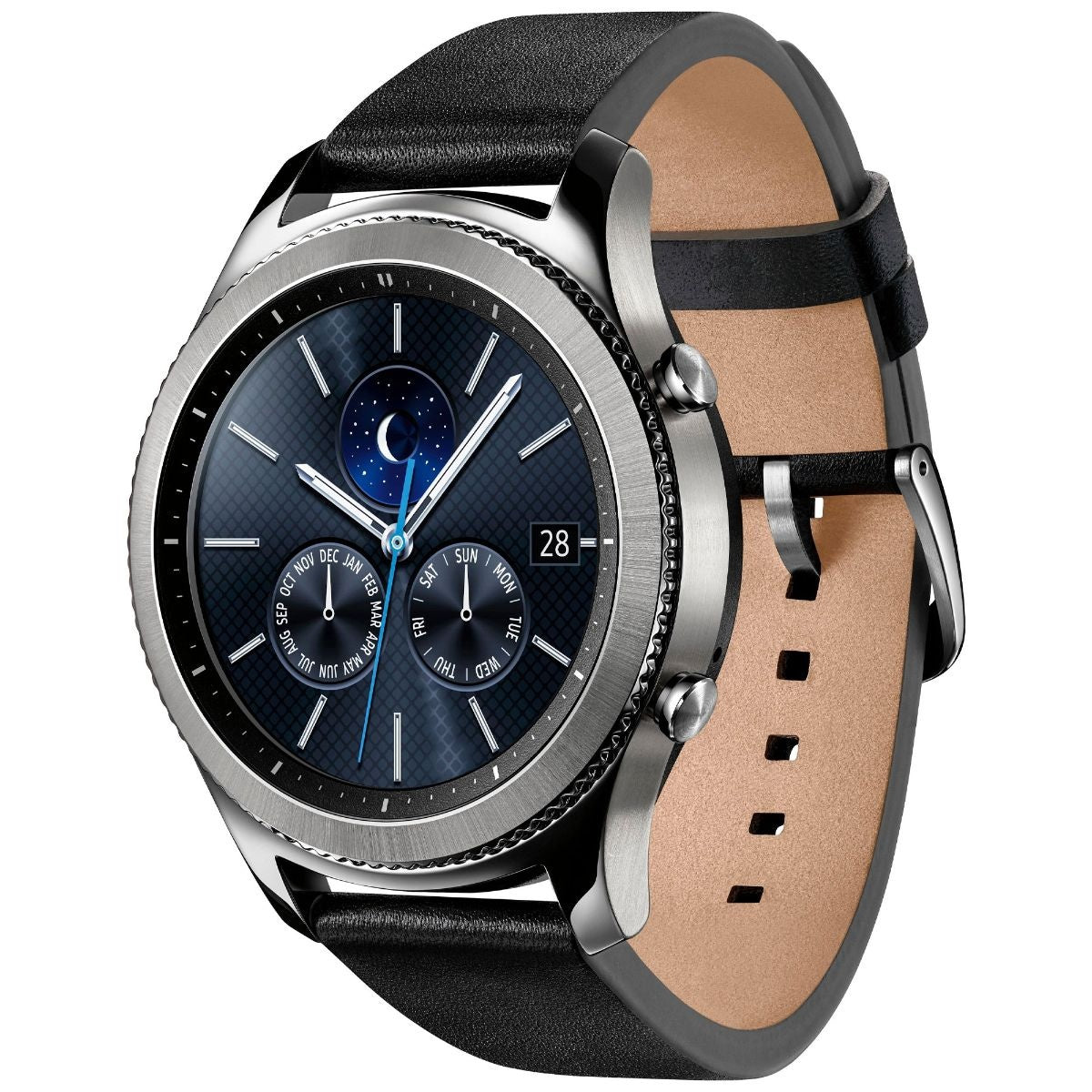 Samsung Gear S3 Classic 46mm Bluetooth Smartwatch SM-R770 - Silver/Black Leather Smart Watches Samsung    - Simple Cell Bulk Wholesale Pricing - USA Seller