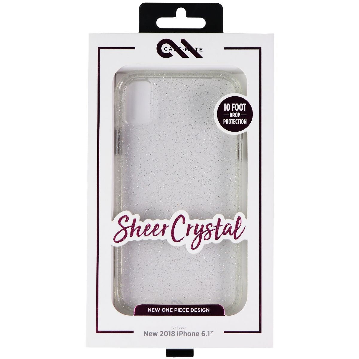 Case-Mate Sheer Crystal Series Hard Case for Apple iPhone XR - Clear/Glitter Cell Phone - Cases, Covers & Skins Case-Mate    - Simple Cell Bulk Wholesale Pricing - USA Seller