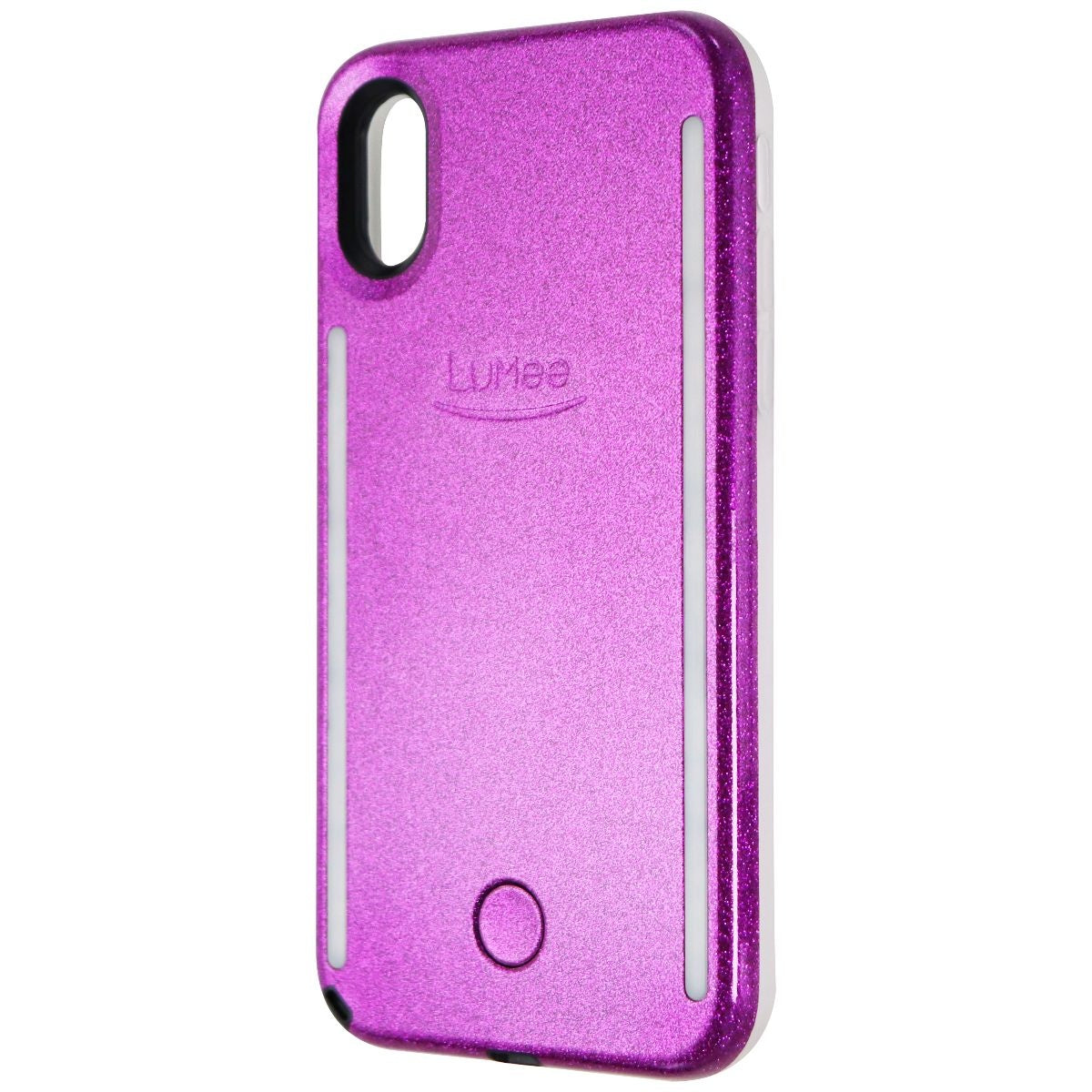 LuMee Duo Instafame Lighted Case for Apple iPhone Xs / iPhone X - Purple Glitter Cell Phone - Cases, Covers & Skins LuMee    - Simple Cell Bulk Wholesale Pricing - USA Seller