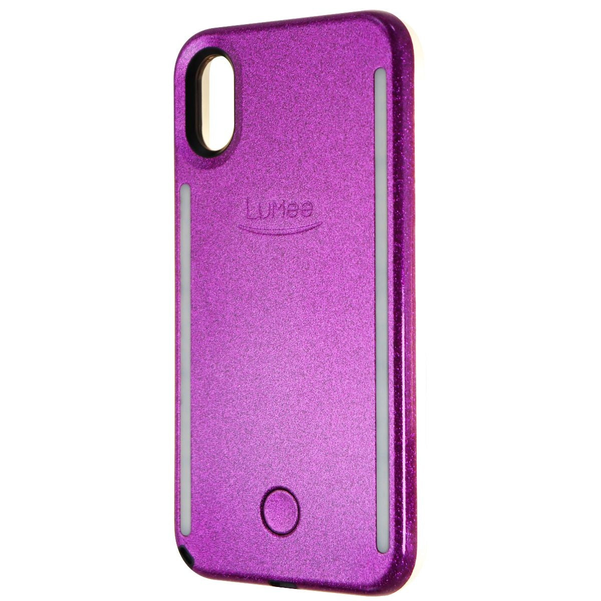 LuMee Duo Instafame Lighted Case for Apple iPhone Xs / iPhone X - Purple Glitter Cell Phone - Cases, Covers & Skins LuMee    - Simple Cell Bulk Wholesale Pricing - USA Seller