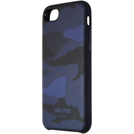 Jack Spade Co-mold Inlay Case for iPhone 8 / iPhone 7 - Shadow Camo Blue Leather Cell Phone - Cases, Covers & Skins Jack Spade    - Simple Cell Bulk Wholesale Pricing - USA Seller