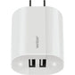 Verizon 24W (5V-4.8A) Dual USB Port Wall Charger Adapter (580245AMNM) - White Cell Phone - Chargers & Cradles Verizon    - Simple Cell Bulk Wholesale Pricing - USA Seller