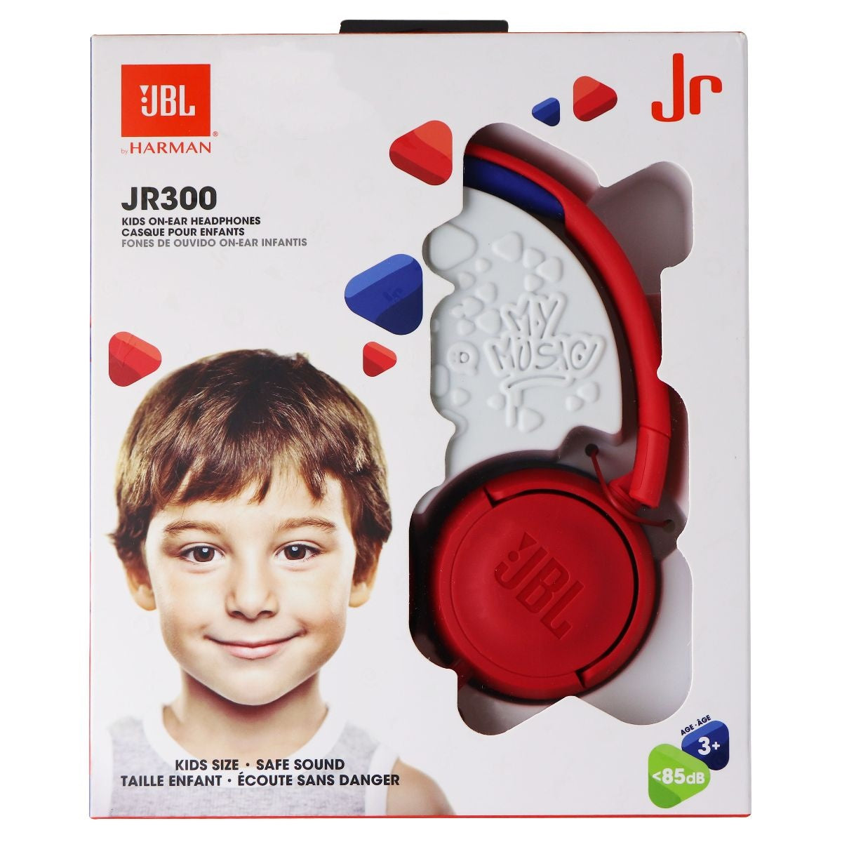 JBL JR 300 On-Ear Headphones for Kids with Safe Sound Technology - Red Portable Audio - Headphones JBL    - Simple Cell Bulk Wholesale Pricing - USA Seller