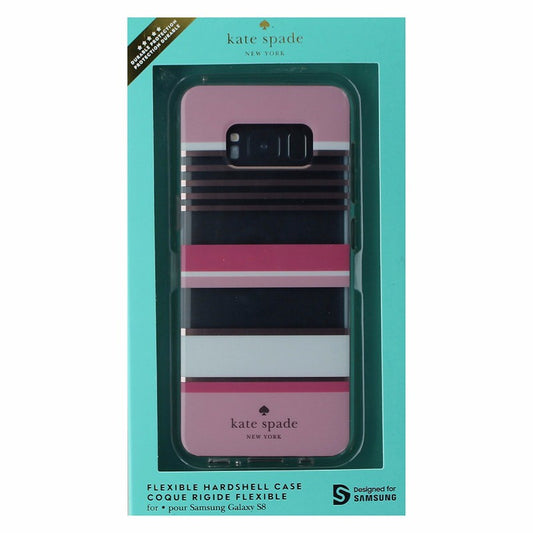 Kate Spade Flexible Hardshell Case for Samsung Galaxy S8 - Clear / Pink Stripes Cell Phone - Cases, Covers & Skins Kate Spade    - Simple Cell Bulk Wholesale Pricing - USA Seller