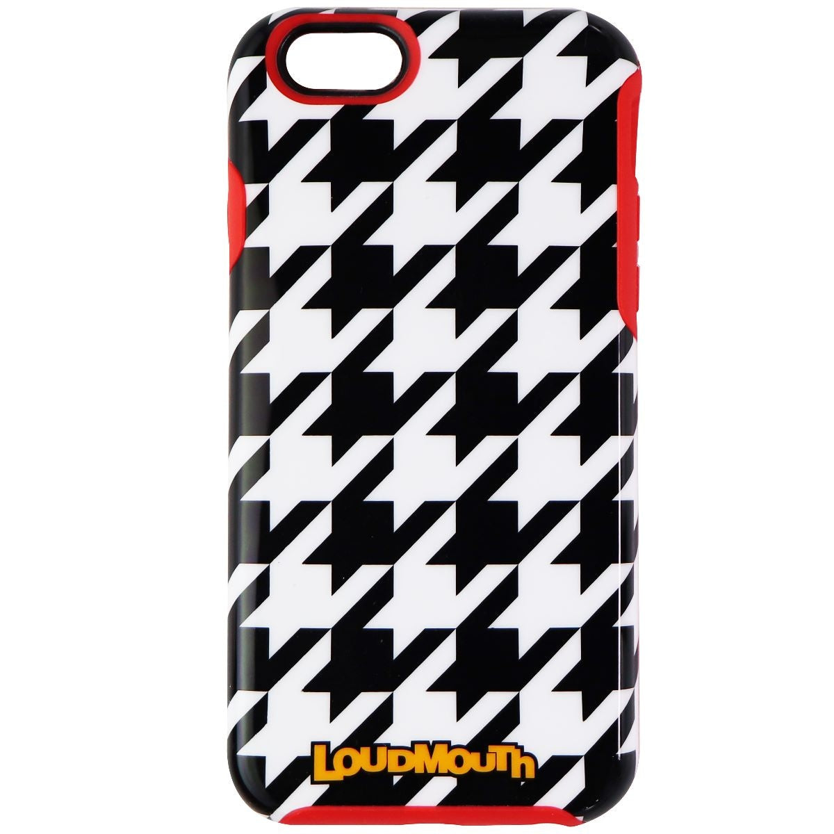 M-Edge LoudMouth Hybrid Case for Apple iPhone 6/6s - Black/White/Red Houndstooth Cell Phone - Cases, Covers & Skins M-Edge    - Simple Cell Bulk Wholesale Pricing - USA Seller