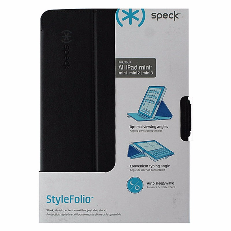 Speck StyleFolio Series Folio Case Cover for iPad Mini / Mini 2 3 - Black/Grey iPad/Tablet Accessories - Cases, Covers, Keyboard Folios Speck    - Simple Cell Bulk Wholesale Pricing - USA Seller