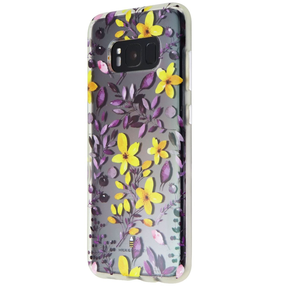 Milk and Honey Hybrid Case Cover Samsung Galaxy S8 - Clear/Purple/Yellow Flowers Cell Phone - Cases, Covers & Skins Milk & Honey    - Simple Cell Bulk Wholesale Pricing - USA Seller