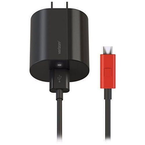 Verizon 24-Watt Fast Charge Wall Adapter and 6Ft Micro-USB Cable - Black/Red Cell Phone - Chargers & Cradles Verizon    - Simple Cell Bulk Wholesale Pricing - USA Seller