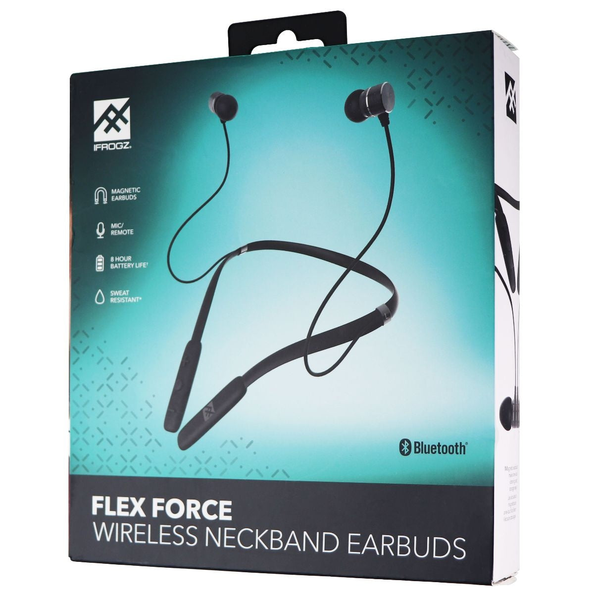 iFrogz FLEX FORCE Wireless Bluetooth Neckband Earbuds with Mic/Remote - Black Portable Audio - Headphones iFrogz    - Simple Cell Bulk Wholesale Pricing - USA Seller