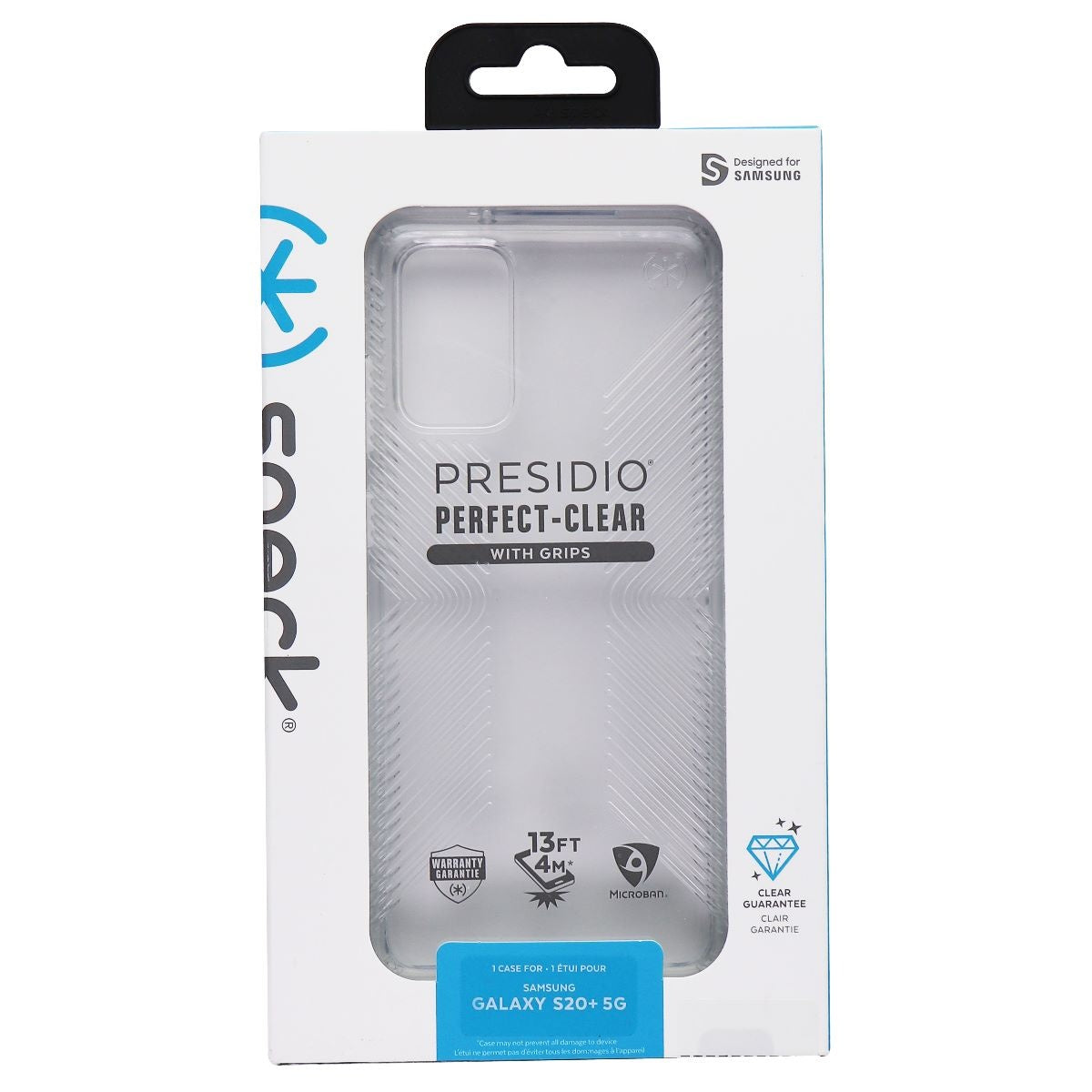 Speck Presidio Perfect-Clear Grip Case for Samsung Galaxy S20+ (Plus) - Clear Cell Phone - Cases, Covers & Skins Speck    - Simple Cell Bulk Wholesale Pricing - USA Seller