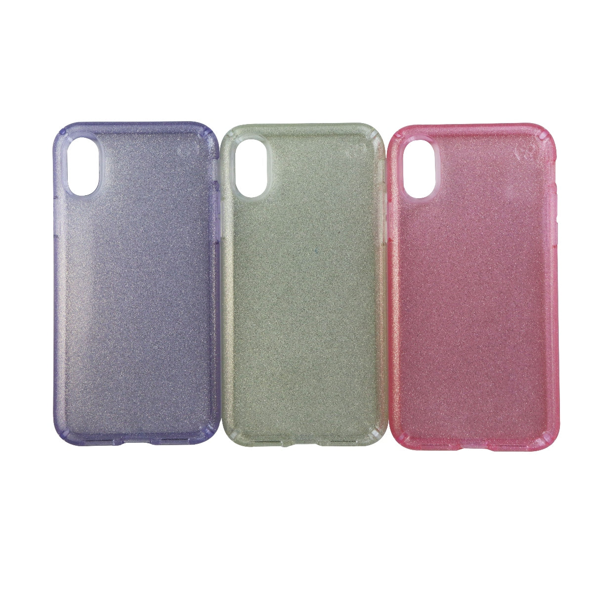 Speck Presidio Clear Glitter Case 3 Pack for iPhone Xs/X - Pink Gold and Purple Cell Phone - Cases, Covers & Skins Speck    - Simple Cell Bulk Wholesale Pricing - USA Seller