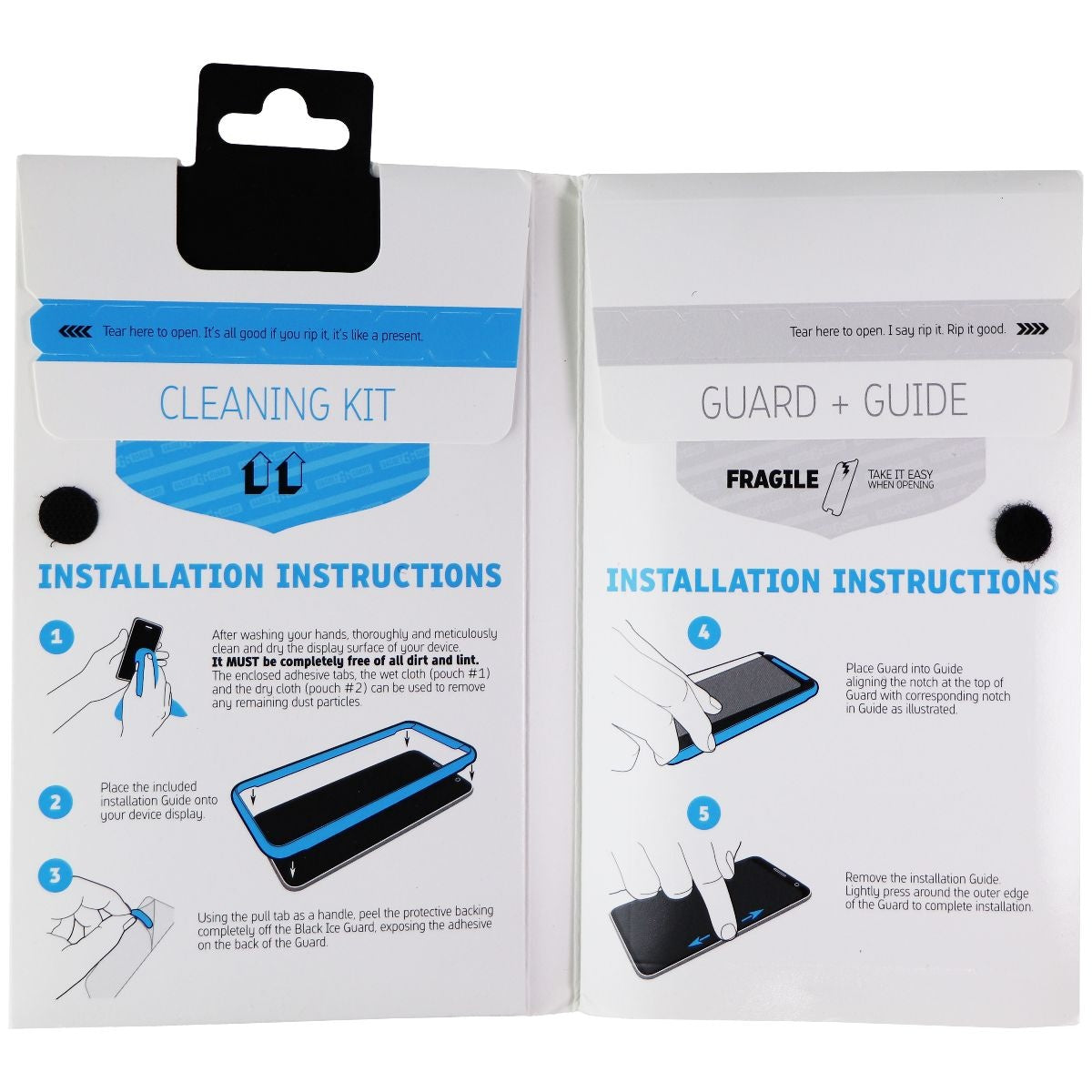 Gadget Guard (Black Ice+) Cornice Glass for Google Pixel 2 XL - Clear/Black Cell Phone - Screen Protectors Gadget Guard    - Simple Cell Bulk Wholesale Pricing - USA Seller