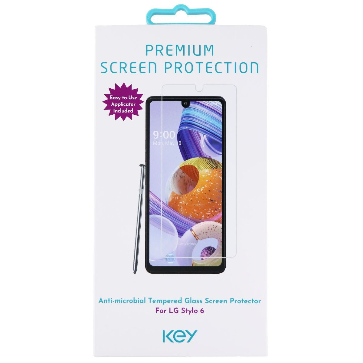 Key Premium Tempered Glass Screen Protector for LG Stylo 6 Cell Phone - Screen Protectors Key    - Simple Cell Bulk Wholesale Pricing - USA Seller