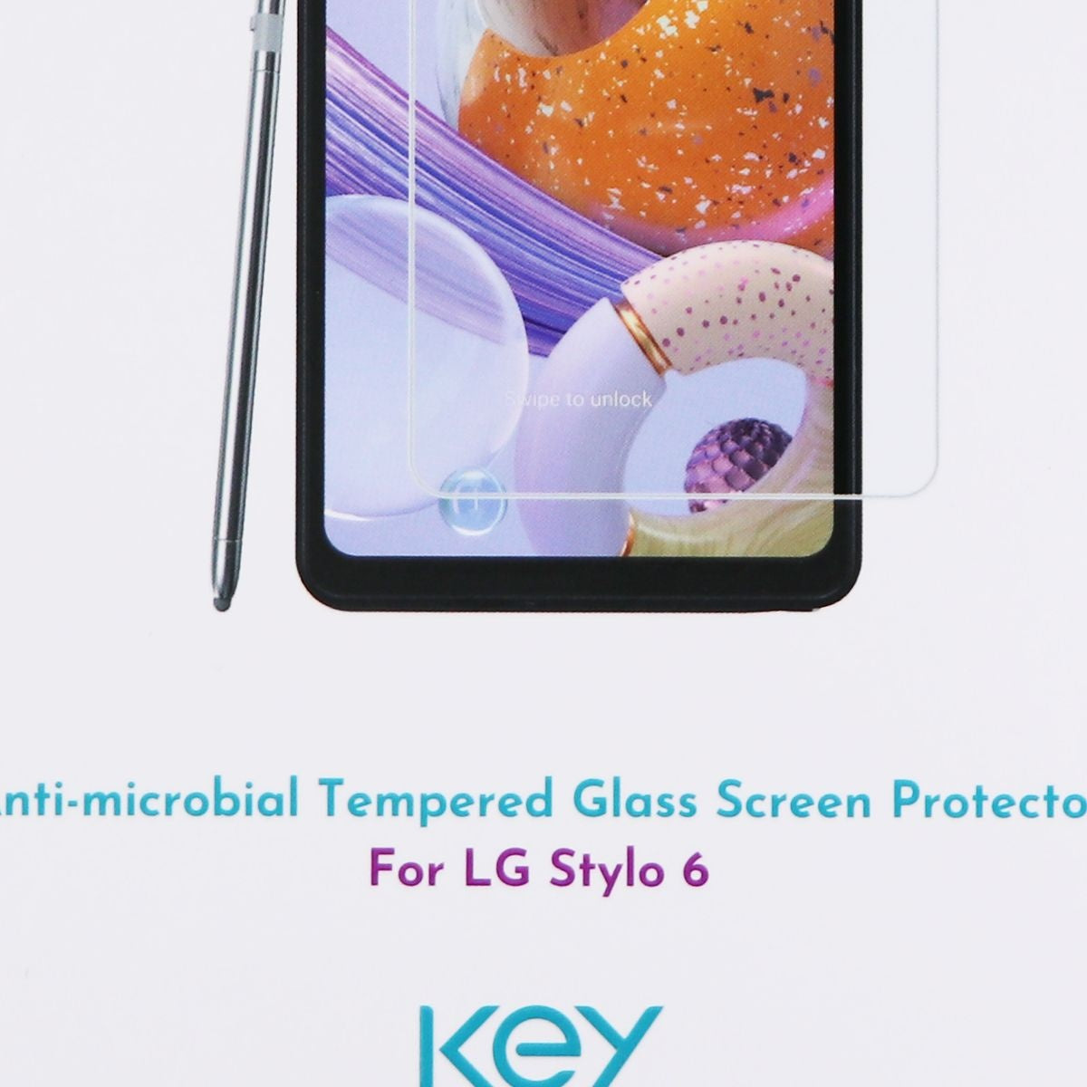 Key Premium Tempered Glass Screen Protector for LG Stylo 6 Cell Phone - Screen Protectors Key    - Simple Cell Bulk Wholesale Pricing - USA Seller