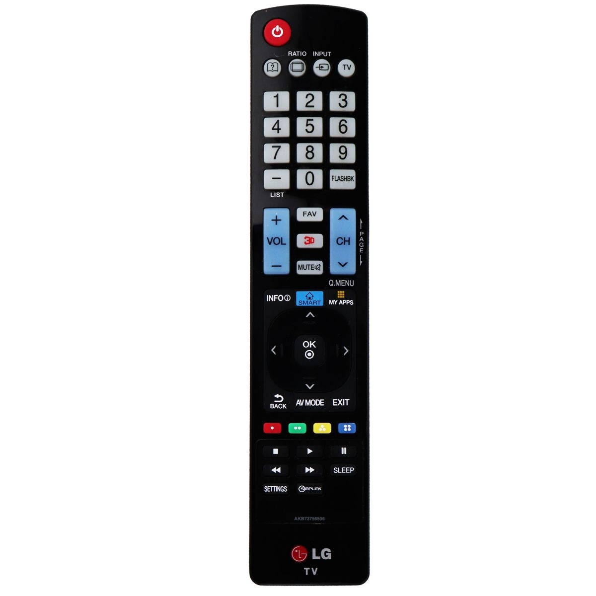 LG Remote (AKB73756506) for Select LG Smart TVs - Black TV, Video & Audio Accessories - Remote Controls LG    - Simple Cell Bulk Wholesale Pricing - USA Seller