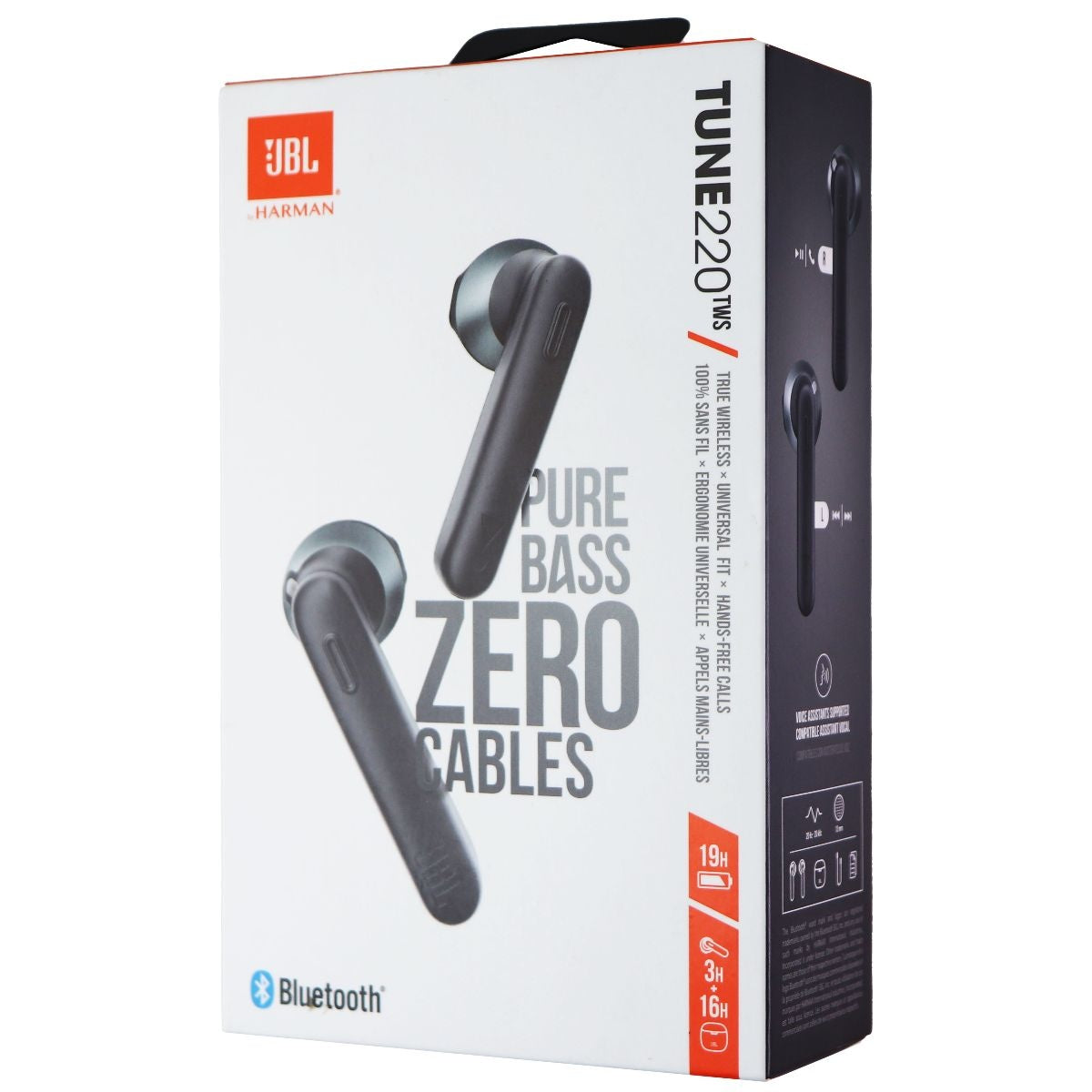 JBL Tune 220TWS True Wireless In-Ear Headphones - Black Portable Audio - Headphones JBL    - Simple Cell Bulk Wholesale Pricing - USA Seller