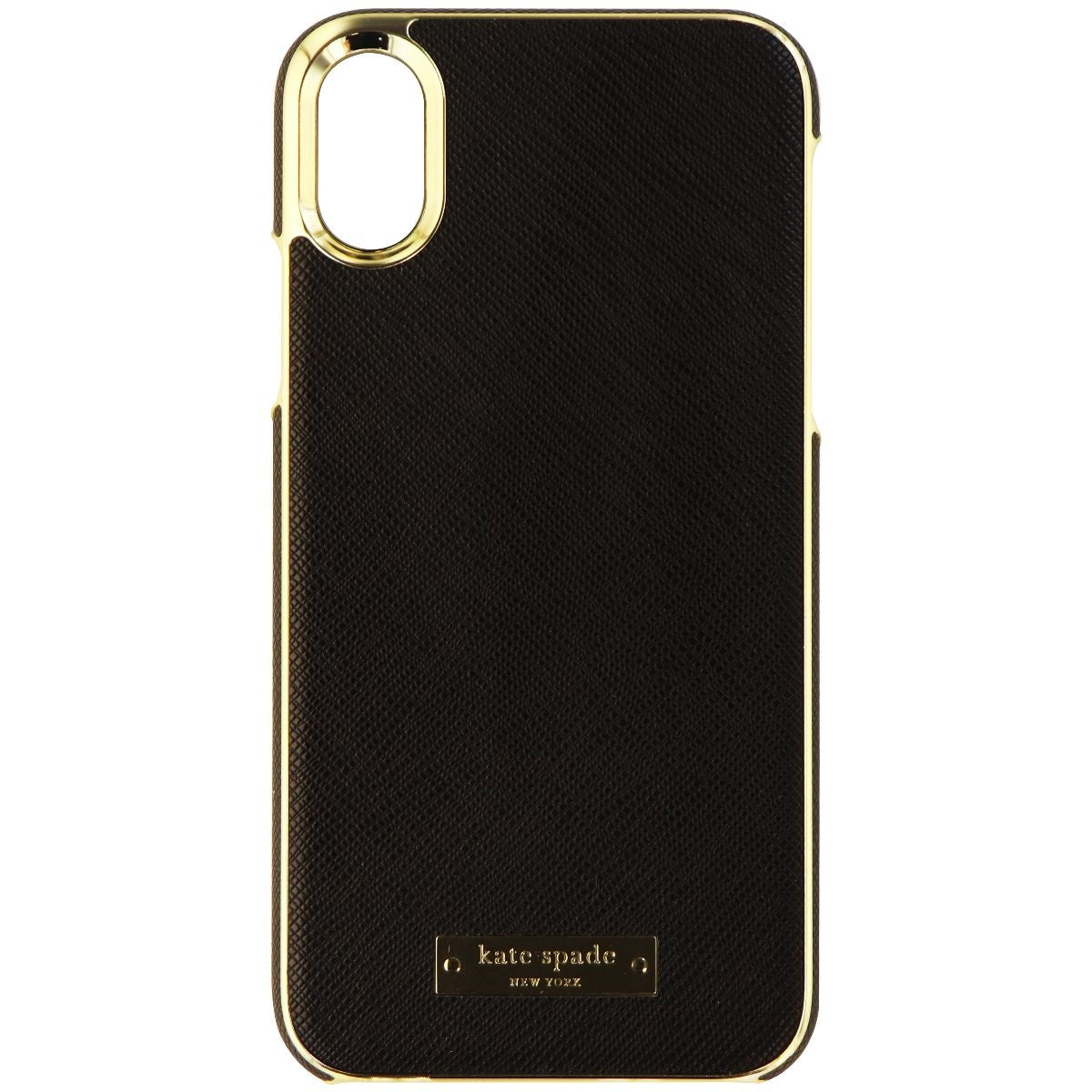 Kate Spade New York Wrap Hard Case for iPhone Xs & X  - Black Saffiano/Gold Cell Phone - Cases, Covers & Skins Kate Spade    - Simple Cell Bulk Wholesale Pricing - USA Seller