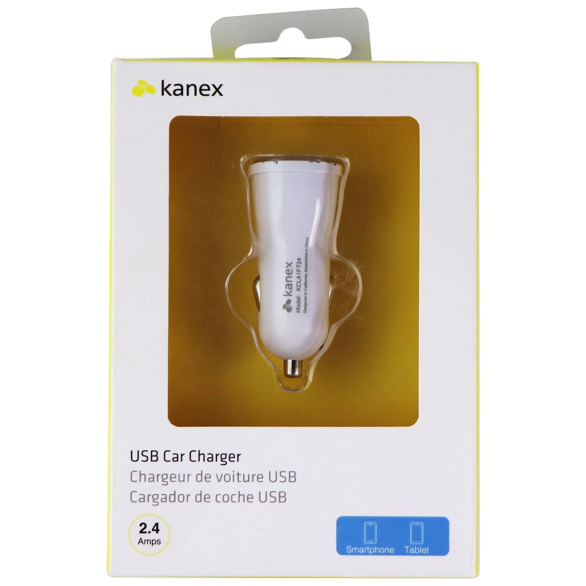 Kanex USB Car Charger for Smartphones and Tablets - White Cell Phone - Chargers & Cradles Kanex    - Simple Cell Bulk Wholesale Pricing - USA Seller