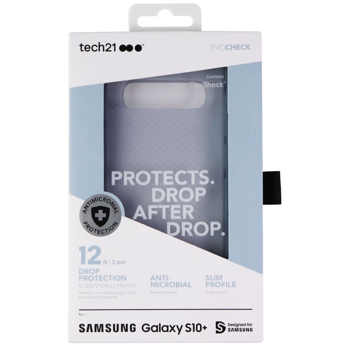 tech21 Evo Check Soft Gel Case for Samsung Galaxy (S10+) - Shark Blue Cell Phone - Cases, Covers & Skins Tech21    - Simple Cell Bulk Wholesale Pricing - USA Seller
